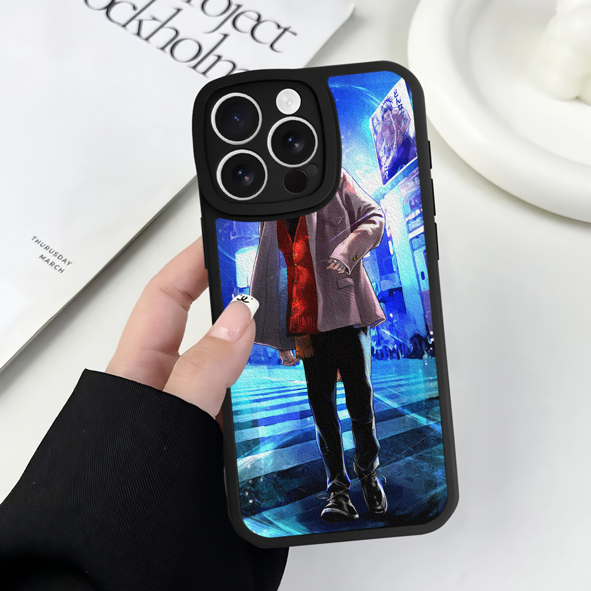 （画像用） 呪術廻戦 Jujutsu Kaisen 【iPhone 16シリーズ対応】シリコンスマホケース（レザー調） 材質：シリコン